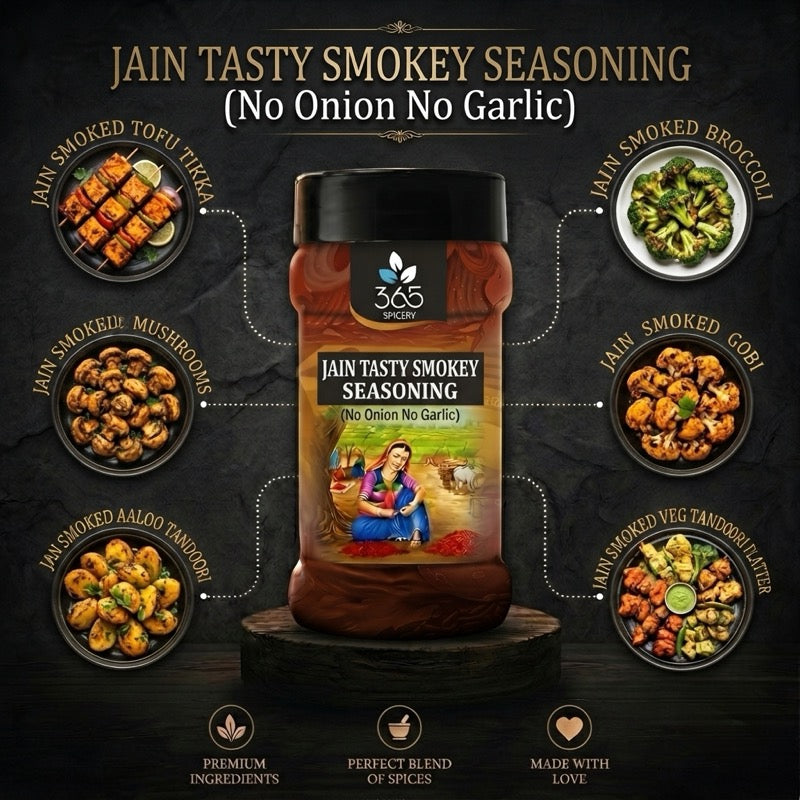 Jain Tasty Smokey Seasoning | No Onion No Garlic | Jain-Friendly | Premium Quality | For Popcorn | 365 Spicery