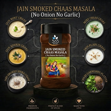 Jain Smoked Chaas Masala | No Onion No Garlic | Jain-Friendly | No Artificial Flavours | Refreshing | 365 Spicery