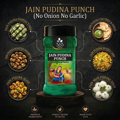 Jain Pudina Punch | No Onion No Garlic | Jain-Friendly | Natural Ingredients | For Street Food | 365 Spicery