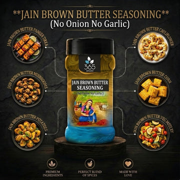 Jain Brown Butter Seasoning | No Onion No Garlic | Jain-Friendly | Natural Ingredients | For Fries | 365 Spicery