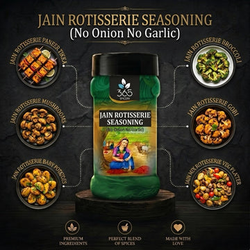 Jain Rotisserie Seasoning | No Onion No Garlic | Jain-Friendly | No Artificial Flavours | For Grills | 365 Spicery