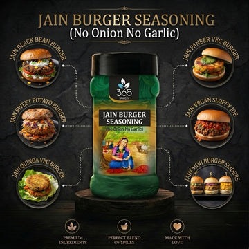 Jain Burger Seasoning | No Onion No Garlic | Jain-Friendly | Gluten-Free | Perfect for Veggie Patties | 365 Spicery