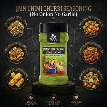 Jain Chimi Churri Seasoning | No Onion No Garlic | Jain-Friendly | Vegan | For Street Food & Grills | 365 Spicery