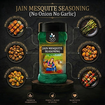 Jain Mesquite Seasoning | No Onion No Garlic | Jain-Friendly | No Artificial Flavours | For Grills | 365 Spicery