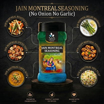 Jain Montreal Seasoning | No Onion No Garlic | Jain-Friendly | Natural Ingredients | For Grills & Fries | 365 Spicery