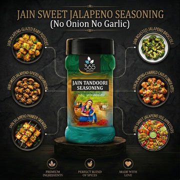 Jain Sweet Jalapeno Seasoning | No Onion No Garlic | Jain-Friendly | No Artificial Colours | For Fries | 365 Spicery