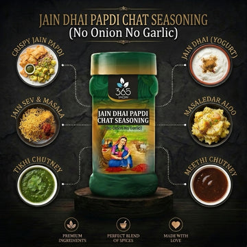 Jain Dahi Papdi CHAT Seasoning | No Onion No Garlic | Jain-Friendly | No Artificial Flavours | Street Food | 365 Spicery