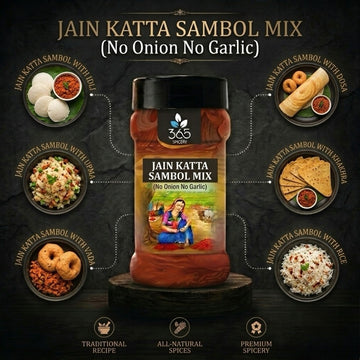 Jain Katta Sambol Mix | No Onion No Garlic | Jain-Friendly | No MSG | Spicy Traditional Condiment | 365 Spicery