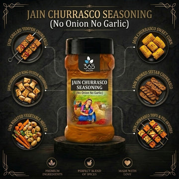 JAIN CHURRASCO SEASONING | No Onion No Garlic | Jain-Friendly | Natural Ingredients | For BBQ Grills | 365 Spicery