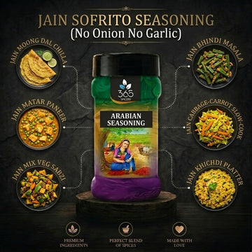 JAIN SOFRITO SEASONING | No Onion No Garlic | Jain-Friendly | No MSG | Authentic Latin Base Blend | 365 Spicery