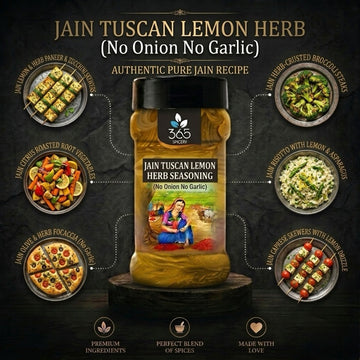 JAIN TUSCAN LEMON HERB | No Onion No Garlic | Jain-Friendly | Vegan | Fresh Citrus & Herb Infusion | 365 Spicery