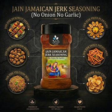 Jain Jamaican Jerk Seasoning | No Onion No Garlic | Jain-Friendly | No MSG | Bold Caribbean Flavors | 365 Spicery