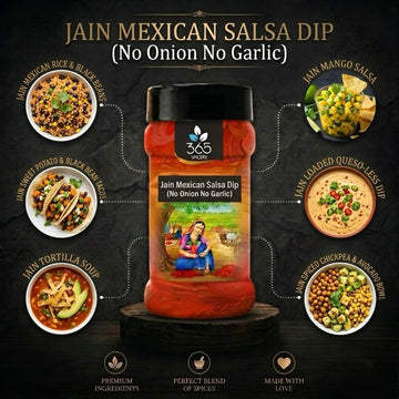 Jain Mexican Salsa Dip | No Onion No Garlic | Jain-Friendly | Natural Ingredients | Tangy & Zesty Dip | 365 Spicery