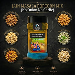 Jain Masala Popcorn Mix | No Onion No Garlic | Jain-Friendly | Gluten-Free | Perfect Movie Night Snack | 365 Spicery