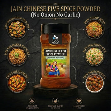 Jain Chinese Five Spice Powder | No Onion No Garlic | Jain-Friendly | No MSG | Authentic Asian Taste | 365 Spicery