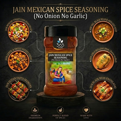 Jain Mexican Spice Seasoning | No Onion No Garlic | Jain-Friendly | No Artificial Colours | Bold Taste | 365 Spicery