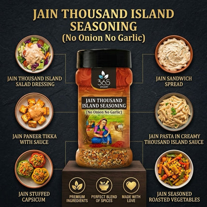 Jain Thousand Island Seasoning | No Onion No Garlic | Jain-Friendly | No Artificial Flavours | Creamy | 365 Spicery