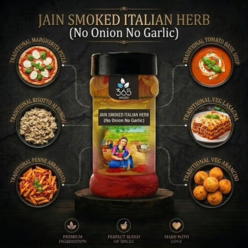 Jain Smoked Italian Herb | No Onion No Garlic | Jain-Friendly | Premium Quality | For Pasta & Grills | 365 Spicery