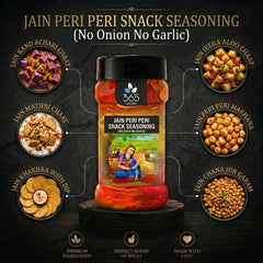 Jain Peri Peri Snack Seasoning | No Onion No Garlic | Jain-Friendly | No Artificial Colours | Spicy | 365 Spicery