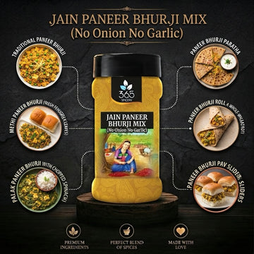 Jain Paneer Bhurji Mix | No Onion No Garlic | Jain-Friendly | No Artificial Flavours | Gluten-Free | 365 Spicery