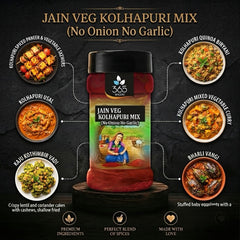 Jain Veg Kolhapuri Mix | No Onion No Garlic | Jain-Friendly | Spicy Indian Curry Blend | Vegan | 365 Spicery