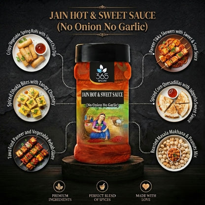 Hot & Sweet Sauce Powder Mix | No Onion No Garlic | Jain-Friendly | Gluten-Free | Premium Quality Stir-Fry Base | 365 Spicery