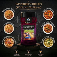 Three Chillies Schezwan Sauce | Jain-Friendly No Onion No Garlic | Vegan | No MSG | 365 Spicery