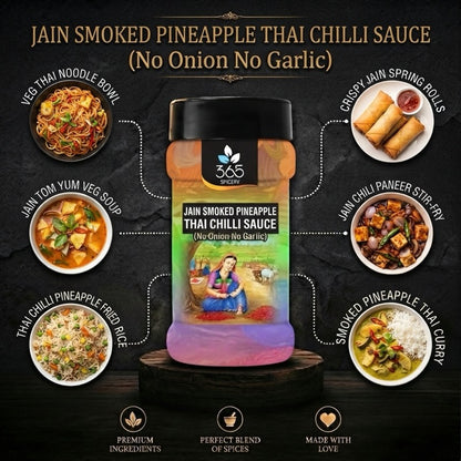 Smoked Pineapple Thai Chilli Sauce Powder Mix | Jain-Friendly No Onion No Garlic | Vegan | 365 Spicery
