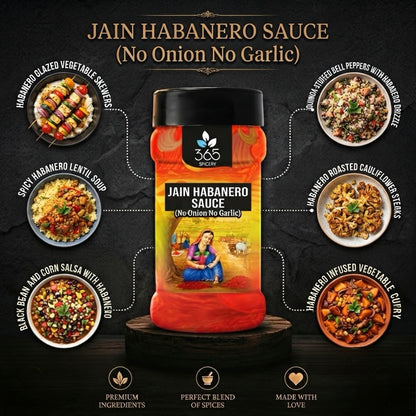 Habanero Sauce Powder Mix | Jain-Friendly No Onion No Garlic | Vegan | Premium Quality | 365 Spicery