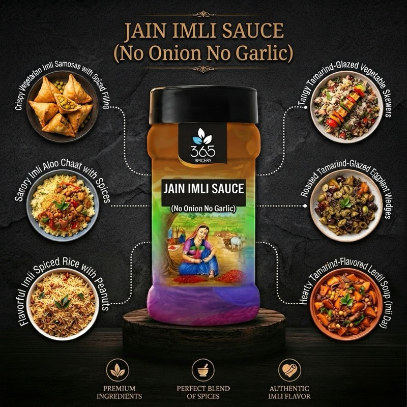 Imli Sauce | Jain-Friendly No Onion No Garlic | Gluten-Free | No Artificial Colours | 365 Spicery