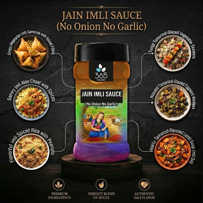 Imli Sauce | Jain-Friendly No Onion No Garlic | Gluten-Free | No Artificial Colours | 365 Spicery