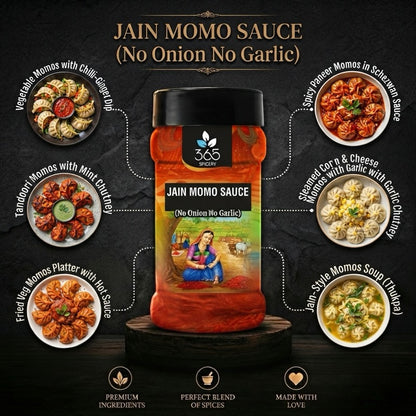 Momo Sauce | Jain-Friendly No Onion No Garlic | Vegan | Gluten-Free | Made in India | 365 Spicery