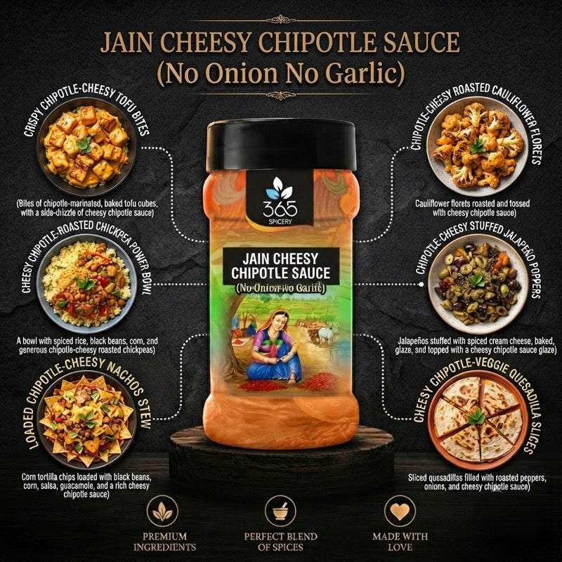 Cheesy Chipotle Sauce | Jain-Friendly No Onion No Garlic | Premium Quality | No MSG | 365 Spicery