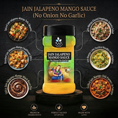 Jalapeno Mango Sauce | Jain-Friendly No Onion No Garlic | Natural Ingredients | Premium Quality | 365 Spicery