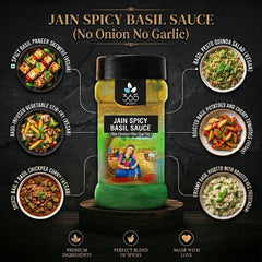 Spicy Basil Sauce | Jain-Friendly No Onion No Garlic | Vegan | No Artificial Colours | 365 Spicery