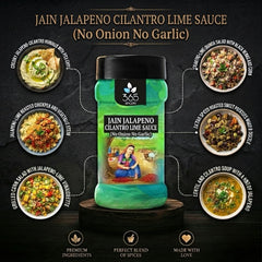 Jalapeno Cilantro Lime Sauce | Jain-Friendly No Onion No Garlic | Vegan | No MSG | 365 Spicery
