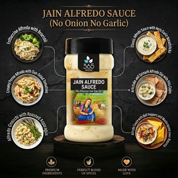 Alfredo Sauce | Jain-Friendly No Onion No Garlic | Gluten-Free | No Artificial Flavours | 365 Spicery