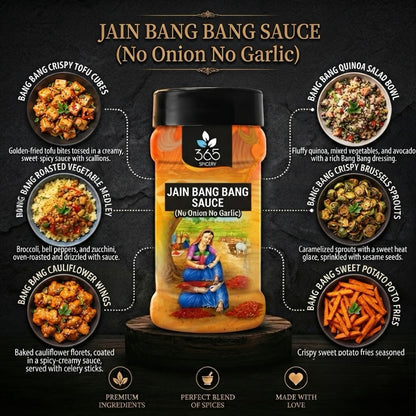 Bang Bang Sauce | Jain-Friendly No Onion No Garlic | Vegan | No Artificial Colours | 365 Spicery