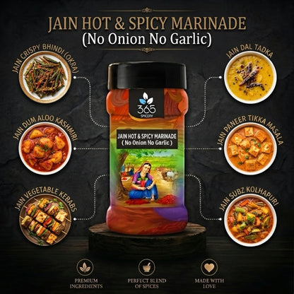 Hot N Spicy Marinade | No Onion No Garlic | Jain-Friendly | Bold Heat | No Artificial Colours | 365 Spicery