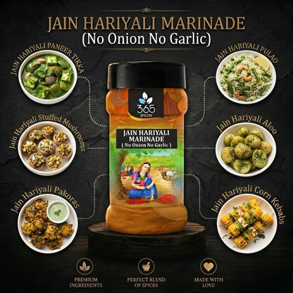 Hariyali Marinade | No Onion No Garlic | Jain-Friendly | Fresh Herb Blend | Gluten-Free | 365 Spicery