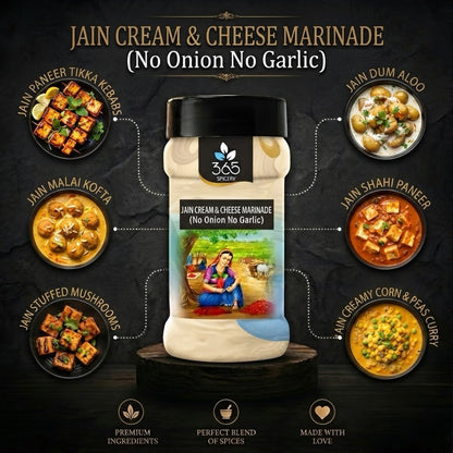 Cream N Cheese Marinade | No Onion No Garlic | Jain-Friendly | No Artificial Flavours | 365 Spicery