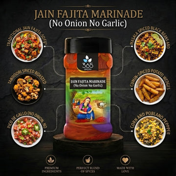 Fajita Marinade | No Onion No Garlic | Jain-Friendly | Gluten-Free | For Veggie Tikkas | 365 Spicery