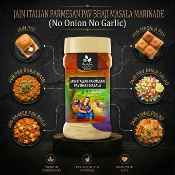 Italian Parmesan Pav Bhaji Masala Marinade | No Onion No Garlic | Jain-Friendly | Natural | 365 Spicery