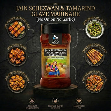Jain Schezwan N Tamarind Glaze Marinade | No Onion No Garlic | No MSG | Premium | 365 Spicery
