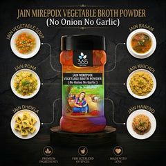 Mirepoix Vegetable Broth powder | Classic Culinary Base | Natural Ingredients | Jain-Friendly | 365 Spicery