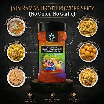 Raman broth powder spicy | Bold Traditional Taste | No Artificial Flavours | Jain-Friendly | 365 Spicery