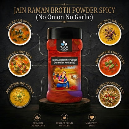 Raman broth powder spicy | Bold Traditional Taste | No Artificial Flavours | Jain-Friendly | 365 Spicery