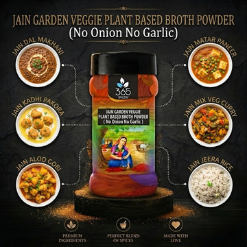 Garden veggie plant based broth powder | Wholesome Jain Recipes | Vegan | Natural | 365 Spicery
