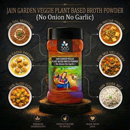 Garden veggie plant based broth powder | Wholesome Jain Recipes | Vegan | Natural | 365 Spicery