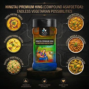 Hingtaj Premium Hing | Compound Asafoetida | Strong Digestive Spice | Vegan | Natural | 365 Spicery